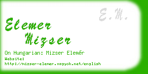elemer mizser business card